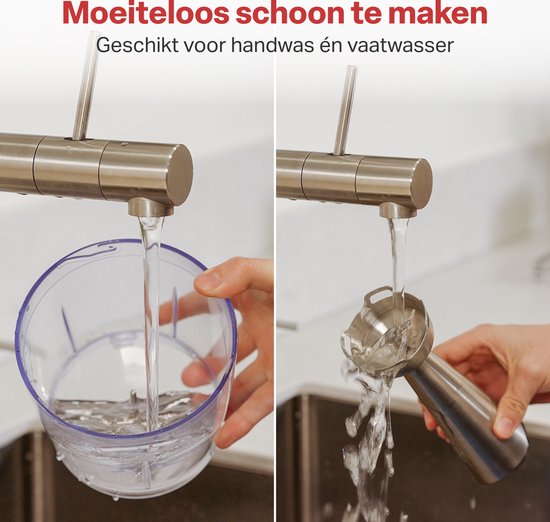AoraKitchen Staafmixer Set - 6 Delig - 1000W - Turbo - Melkopschuimer - Hakmolen - Maatbeker - Garde