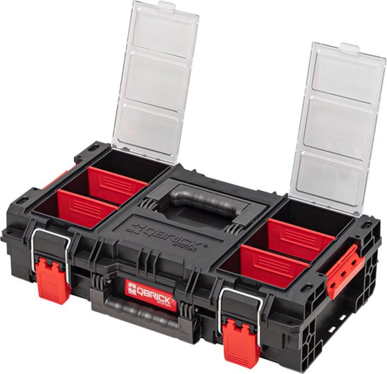 Qbrick Systeem Prime Gereedschapskoffer 150 Profi - Stapelbaar - Zwart - 44x26x16 cm