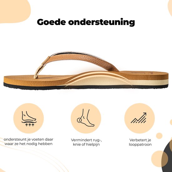 Comfeet Slippers Dames - Sandalen - Bruin - Maat 39