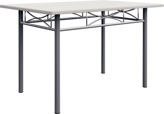 Casaria Eettafel Set 5 delige -Eettafel + 4 stoelen - Wit