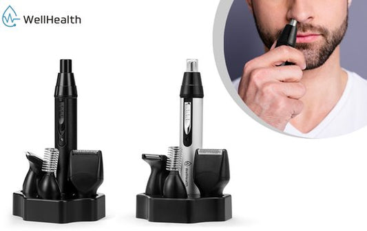 Wellhealth - 4-in-1 neus- en oorhaartrimmer - Zwart