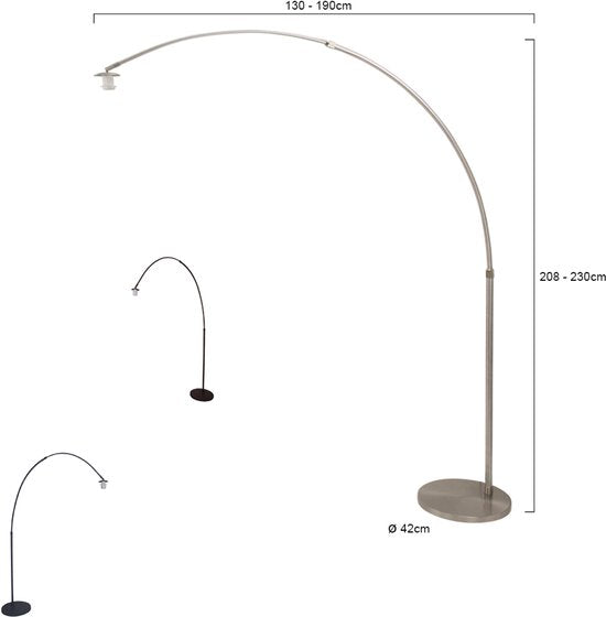 Vloerlamp Steinhauer Gramineus - Zwart