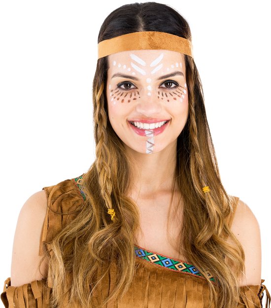 Dressforfun vrouwenkostuum indianenvrouw sexy Cheyenne XXL - verkleedkleding kostuum halloween verkleden feestkleding carnavalskleding carnaval feestkledij partykleding - 300553