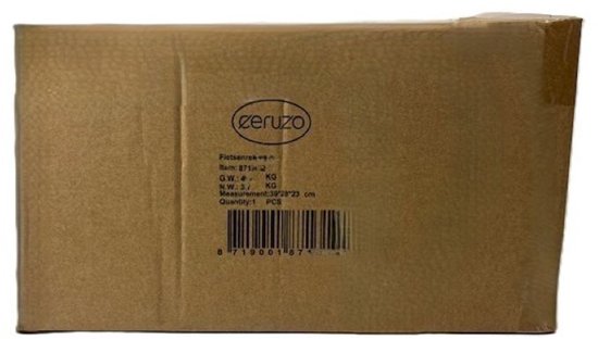Ceruzo Fietsenrek voor 2 Fietsen – 67.5x33x26 cm – Voor E-bike - MTB – Muur- en Vloermontage – Zwart
