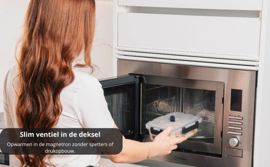 VDN Glazen Meal Prep Bakjes met Silicone Sleeve – 10 Delige Set Vershoudbakjes van Borosilicaatglas – Luchtdicht & BPA Vrij – Magnetron met Ventiel, Oven, Vriezer & Vaatwasser Bestendig – 5x1040ML & 5x370ML