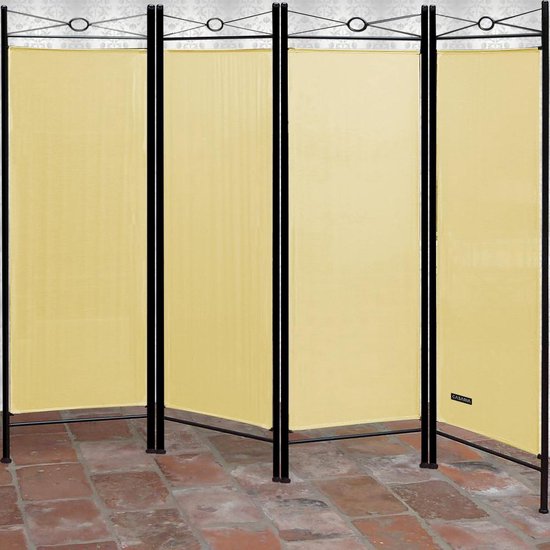 Casaria kamerscherm - Creme - 180 x163cm - Polyester