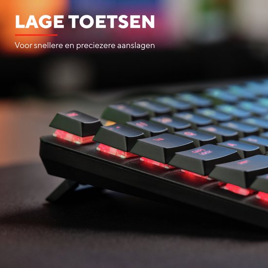 Trust GXT 866 Torix - Mechanisch gaming toetsenbord - Volledig RGB - Witte schakelaars - PC/PS5 - Qwerty VS - Zwart