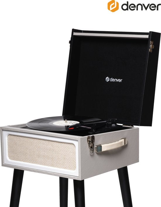 Denver Platenspeler Bluetooth - Ingebouwde Speakers - FM Radio - Auto-stop - Retro - VPR250