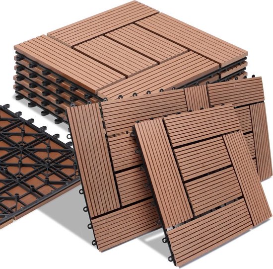 WPC Vlondertegels - Mozaïk Insteeksysteem 30x30cm - Terrakotta