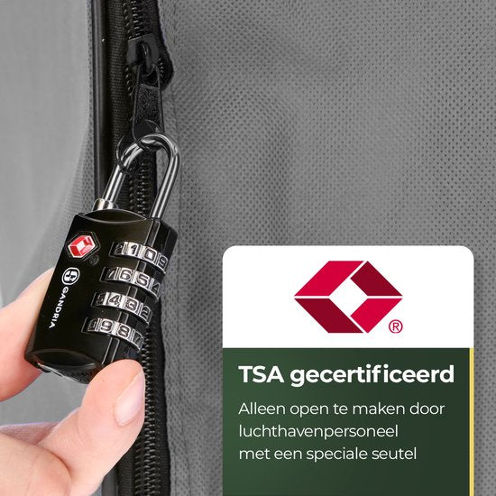 Gandria Hangslot voor op Reis - TSA Slot - Reisslot 2 Stuks - Cijferslot met 4 Cijfers - Kofferslot 4 Cijferig - Zinc Alloy Staal
