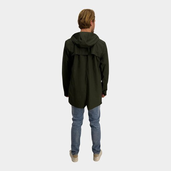 Cars Jeans - Jas Ossy - Heren - Army Polyester - Met Capuchon & Ritszakken - Maat M - Casual Winterjas - Stoer & Comfortabel