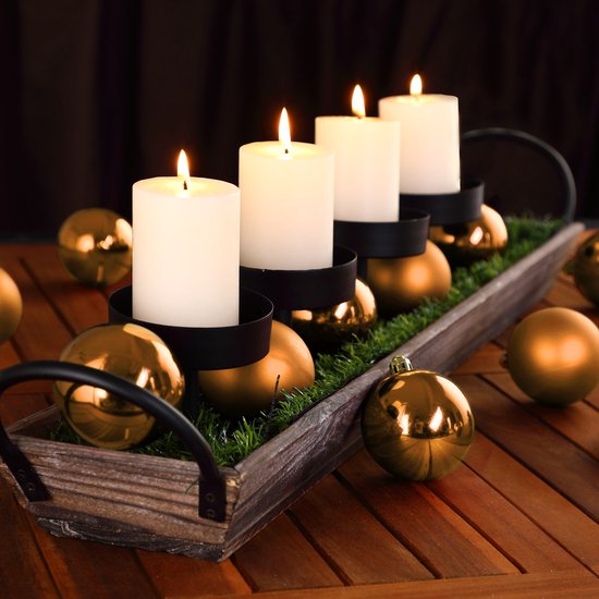 Casaria Kunststof Kerstballen 54 Set - Mat Glanzend Ø 3 4 6 cm Koper Bruin