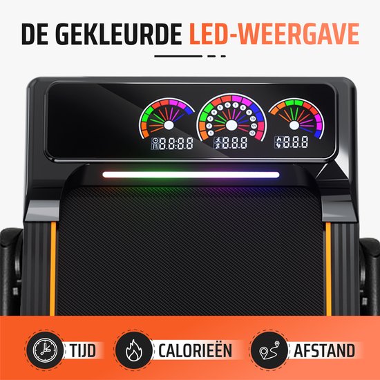 Loopband met Automatische Incline (8%) - Automatische helling - Inclusief antislipmat en app - Led scherm - 1 t/m 12 km/u - Inklapbaar - Walking pad - 8% Automatische Hellingfunctie - Loopbanden voor thuis - Wandelband - Hometrainer - Treadmill