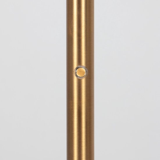 Vloerlamp GlowGo 4603BR - Bronzen klassieke vloerlamp van Mexlite met geïntegreerde accu, verstelbare arm en dimmer, hoogte 125 cm