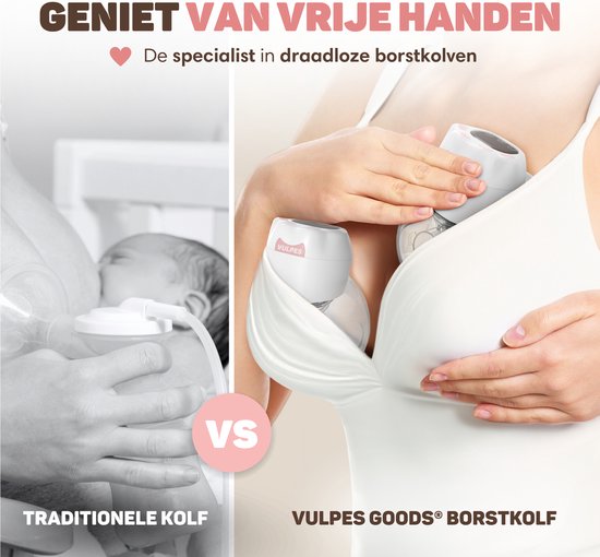 Vulpes Goods® BabyCare - Handsfree Borstkolf - Elektrische Draadloze Borstkolf – Dubbele Elektrische Kolf - Draagbaar - 2 Stuks