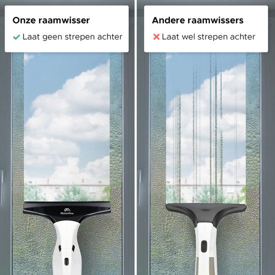 Motionflow Vacuüm Raamwisser - Elektrische ruitenreiniger met inwasser - Oplaadbaar