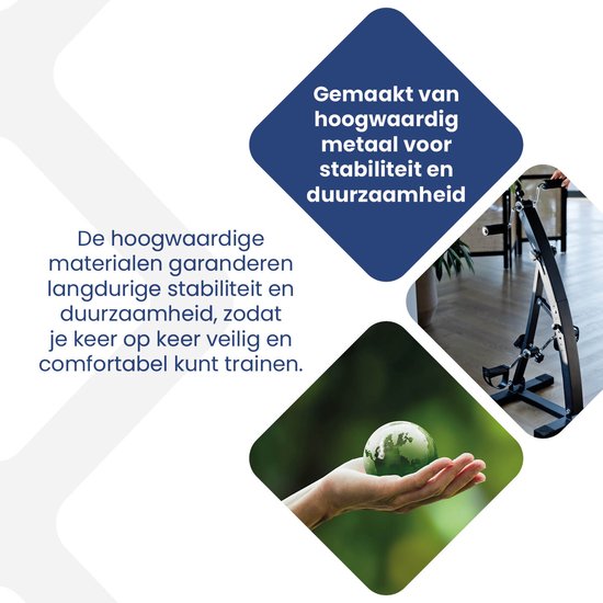 Nexxt Dual Bike Stoelfiets voor Armen en Benen - Hometrainer voor Training en Rehabilitatie – Bewegingstrainer met instelbare Trainingsintensiteit