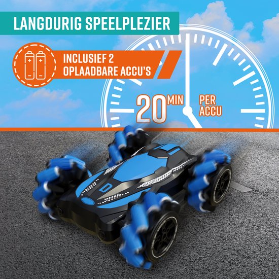 NAPI Bestuurbare Auto - RC Stunt Car met 2 Accu’s - Speelgoed Auto voor Jongens - Buitenspeelgoed - Race Autos - Speelgoedauto Buiten - Radiografisch - Slidestorm