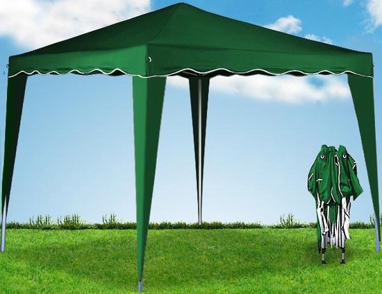 Casaria Partytent - Paviljoen - EasyUp - Opvouwbaar - Met draagtas - 300x300 cm - Groen