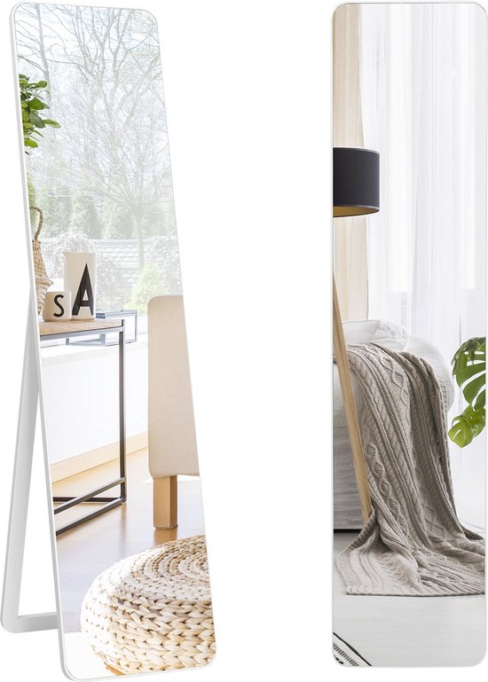 Coast 2 in 1 volle spiegelstandspiegel en wandspiegel 160 x 37 cm wit