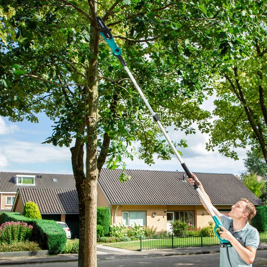 VONROC Telescopische Accu Kettingzaag 20V - Kantelbaar zaagblad - Traploos verlengbaar - Zonder accu en snellader