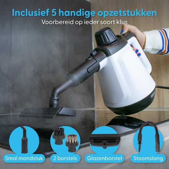 Ølven Handstoomreiniger - 5 in 1 - Stoomreiniger - Vlekkenreiniger - Tapijtreiniger - 450ML - 1200W