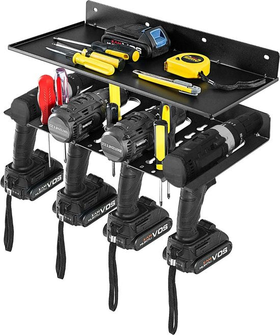 Coast Gereedschapshouder voor Boormachine - Muurmontage - Met 1 plank - Staal - Max. 23 kg