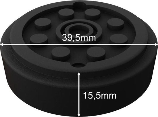 Deuba® Rubberen Pad Blok universeel 39,5/36 x 15,5 mm voor Autokrik Hefbrug
