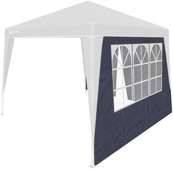Casaria Partytent Zijwanden - Waterdicht - 300 x 300 cm - Antraciet