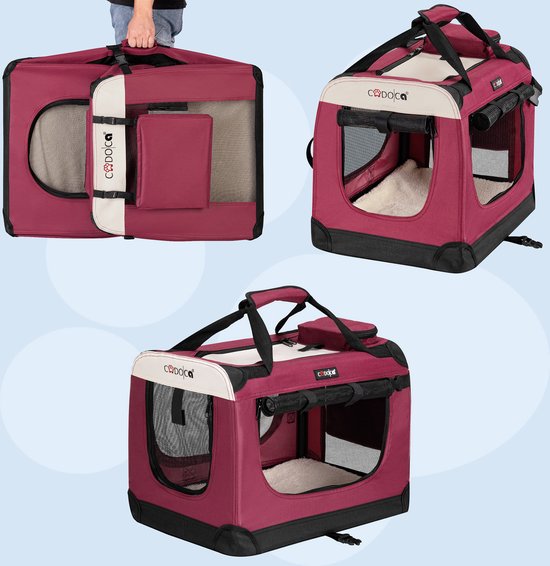 Cadoca Honden & Katten Reismand XL - 81x56x58cm - Donker Rood