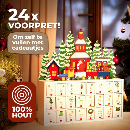 Spielwerk Herbruikbare Adventskalender – Winterlandschap 24 Deuren