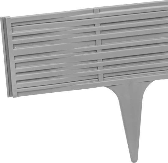 Decoratief hekwerk L390cm H18.6cm/5 st. kunststof/bruin