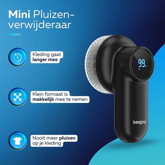 Beepro® Elektrische Pluizenverwijderaar - Ontpluizer - Ontpiller - Pluizentondeuse - Draadloos en Oplaadbaar