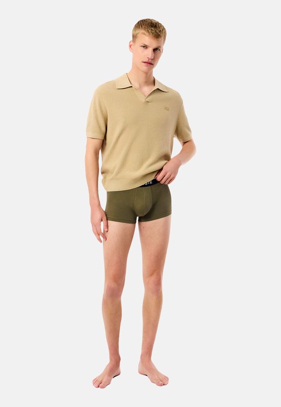 Lacoste Trunkshort Heren - 3 Stuks - Olive/Delphinium - Maat XL