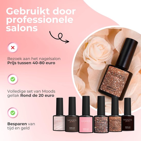 Moods Gellac 6-delige Set - Gellak Starterspakket - Gel Nagellak - 8ML - Subtle Luxe - Gellac - Nagels - Chique Kleuren - HEMA- & TPO-vrij