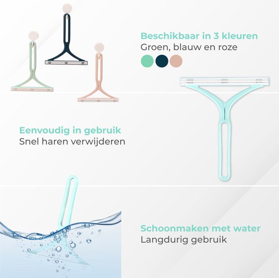 Nuvance - Haarverwijderaar voor Huisdieren - Kattenhaar Verwijderaar - Hondenhaar Verwijderaar - Pluizenverwijderaar - Groen