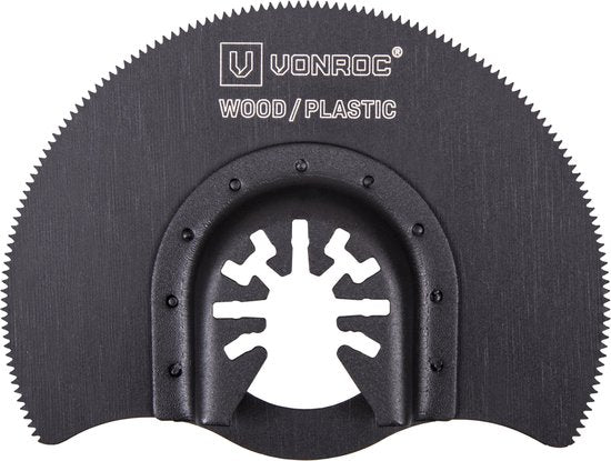 VONROC Accessoireset voor oscillerende multitools – 4 stuks; hout, metaal, gipskarton & kunststof