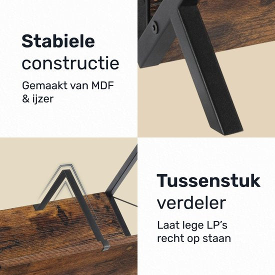 Luft LP houder - Vinyl - Opbergsysteem - Platenrek - Houder - Standaard - Album