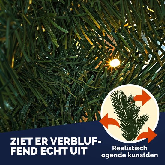 Casaria Kerstguirlande – 5 m 80 LED´s incl. Decoratie – Warm Wit