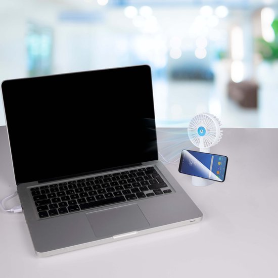 Lifetime Air Handventilator - USB Ventilator met Waternevel - 1200 mAh - Mini Ventilator met Waterspray - Wit