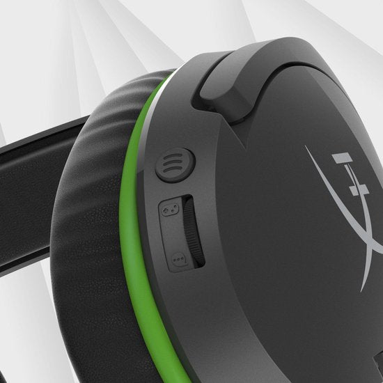HyperX Cloud Stinger Core Draadloze Gaming Headset - Zwart groen - Xbox Series X|S/Xbox One