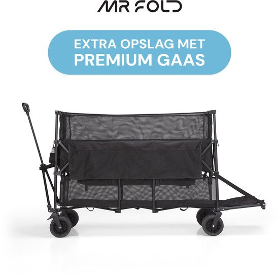 Mr Fold Bolderkar - XL - Opvouwbaar - 600L - 300KG Draagkracht - Zwart - 5 Jaar Garantie