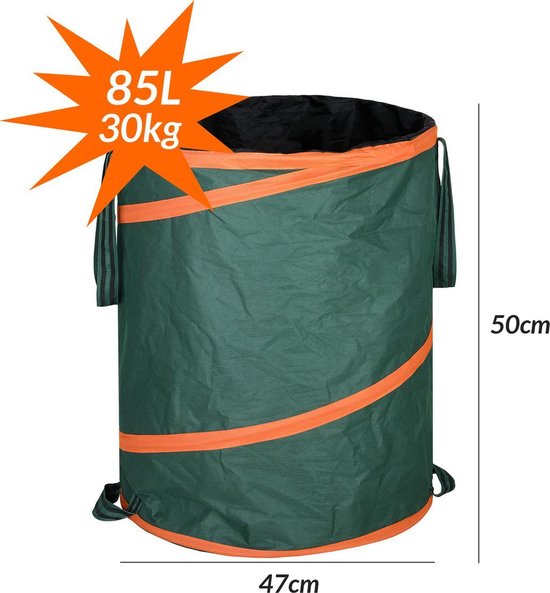 Gardebruk Popup tuinzak Set van 3 groene 85 liter per stuk
