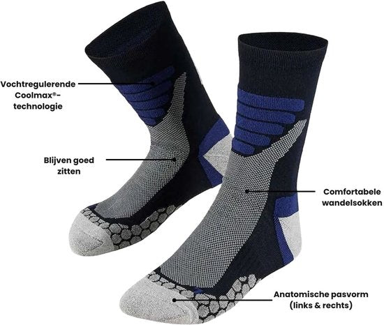 Xtreme Wandelsokken 2-pak - Unisex Synthetische sokken - Multi Blue