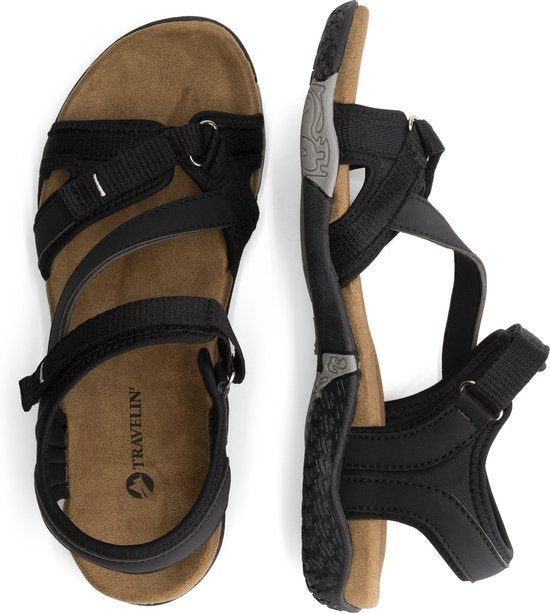 Travelin' helsem Sandalen - Dames - Zwart - Maat 40