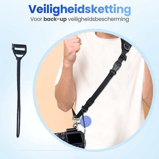 Techvavo® Verstelbare Camera Strap - Schouderriem voor Digitale en Spiegelreflex Camera - Camera Schouderband - Comfortabel en Duurzaam