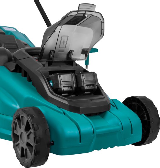 VONROC Accu grasmaaier 40V – 38cm – Centrale hoogteverstelling – Incl. twee 4.0Ah accu’s en dubbele snellader