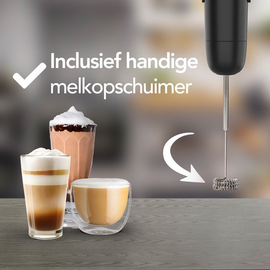 Aviro 6-in-1 Staafmixer Set - 1000W - 20 Snelheden - Hakmolen, Melkopschuimer, Garde & Maatbeker - RVS
