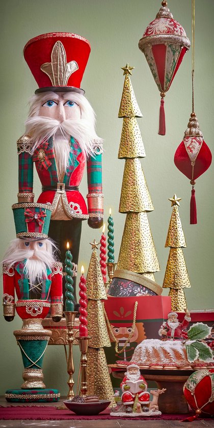 House of Seasons Kerstboom - L15 x B8 x H68 cm - Metaal - Goud