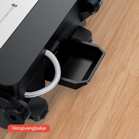 KitchenBrothers Contactgrill - Tosti Apparaat - Grill Apparaat - Panini Grill - Croque Monsieur Toestel - Tosti ijzer - 1200W - Zwart